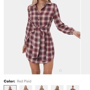 Flannel dress.